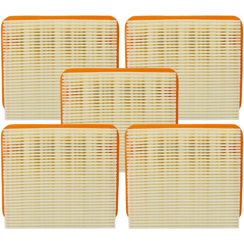 Vhbw - Set de filtres compatible avec Hilti DSH700, DSH900 meuleuse d'angle disqueuse ou tronçonneuse - 5x filtre principal, orange / blanc