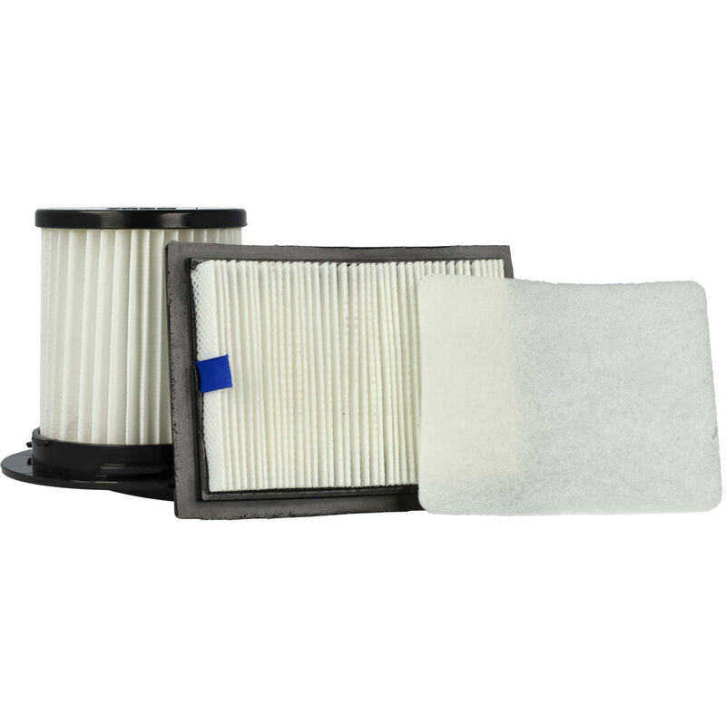 Lot de 3 filtres remplacement pour Dirt Devil 2725001 pour aspirateur - filtre d'échappement, filtre central à lamelles, filtre pré-moteur - Vhbw
