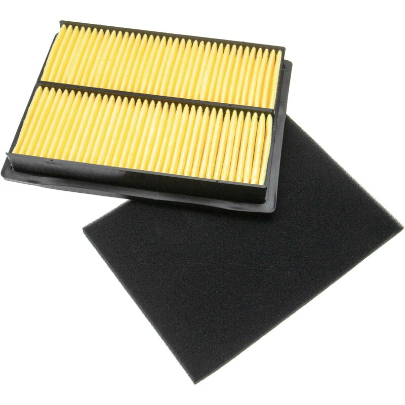 

vhbw Set de filtros (1x filtro de aire, 1x prefiltro) compatible con Honda GX310K1, GX610K1, GX610KS, GX610U1 Motor para tractor de césped