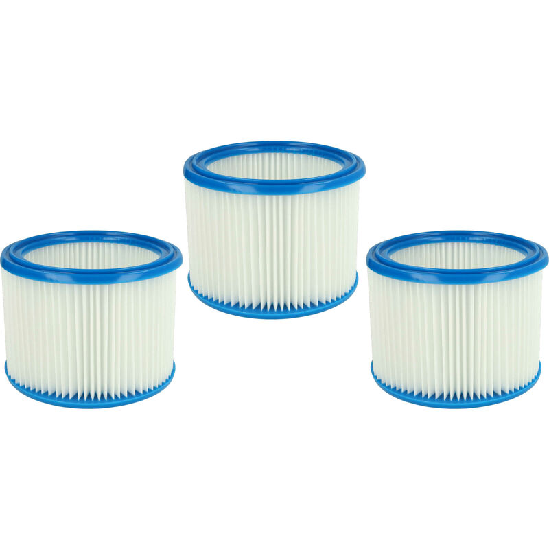 

Set de filtros 3x Filtro plisado compatible con Festo / Festotool SR201 E, SR201 LE, SR204 E-AS aspiradora en seco y mojado - Filtro, cartucho - Vhbw