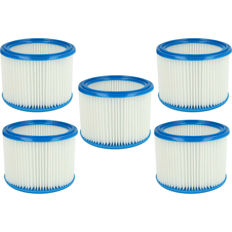 

vhbw Set de filtros 5x Filtro plisado compatible con Festo / Festotool VCP10E, VCP250E, VCP260E-L aspiradora en seco y mojado - Filtro, cartucho