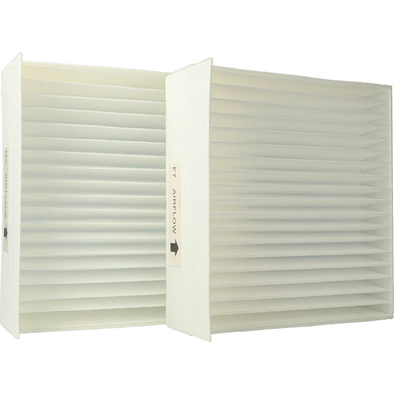 

Set de filtros reemplaza Zehnder 527004280 para unidad de ventilación - Filtro de aire M5 / F7 (2 uds.), 17 x 17 x 9 cm, blanco - Vhbw