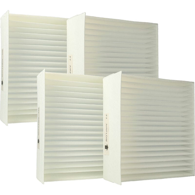 

Set de filtros reemplaza Zehnder 527004280 para unidad de ventilación - Filtro de aire M5 / F7 (4 uds.), 17 x 17 x 9 cm, blanco - Vhbw