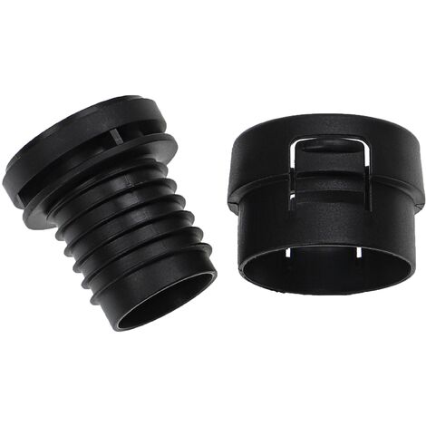 vhbw Set de reparación de manguera de aspiradora 2 piezas compatible con Miele Parquet - Mantenimiento de mangueras , negro