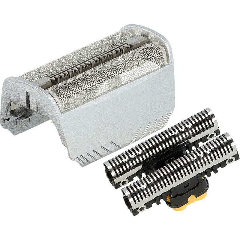 Set de têtes de rasoir électrique compatible avec Braun 300, 310, 320, 330, 340, 199s-1, 4715, grille + couteaux, argenté - Vhbw