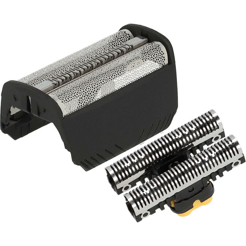 Set de têtes de rasoir électrique compatible avec Braun 7650, 7664, 7763, 7783, 7680, 7690, 7765, grille + couteaux, noir - Vhbw