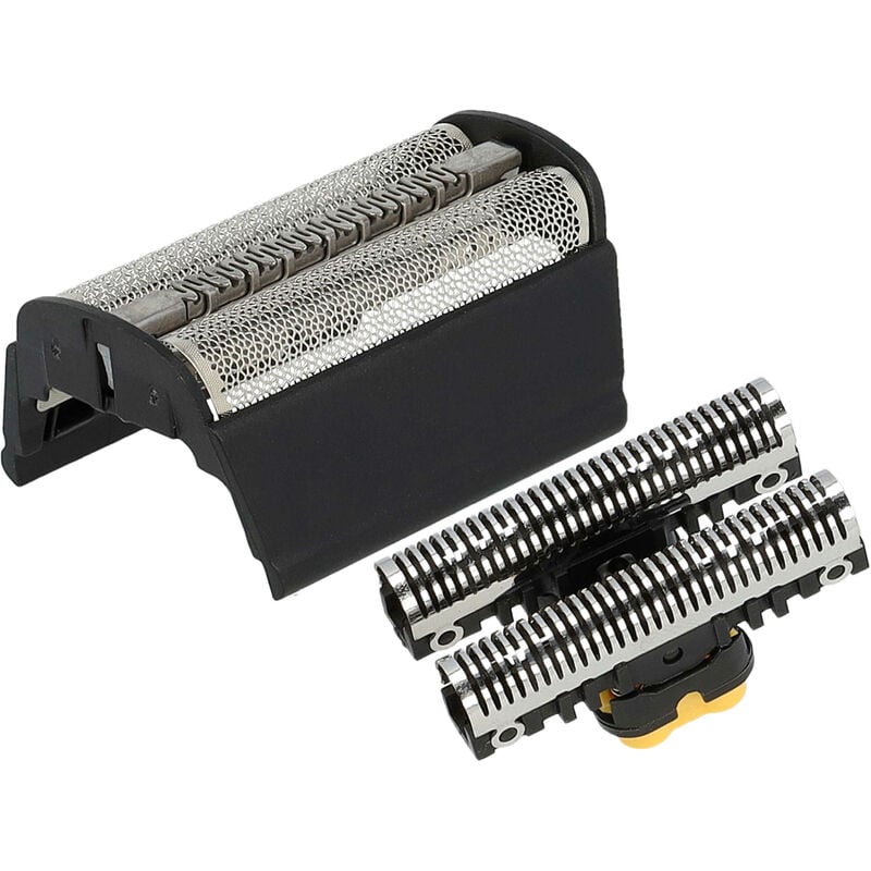 Set de têtes de rasoir électrique compatible avec Braun Ultra Speed 6550, grille + couteaux, noir - Vhbw