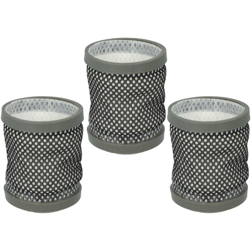 Image of Vhbw - set di 3x filtro compatibile con Dirt Devil Cavalier, Cavalier Parquet, Cavalier Reach aspirapolvere - Filtro aria di scarico, grigio / nero /