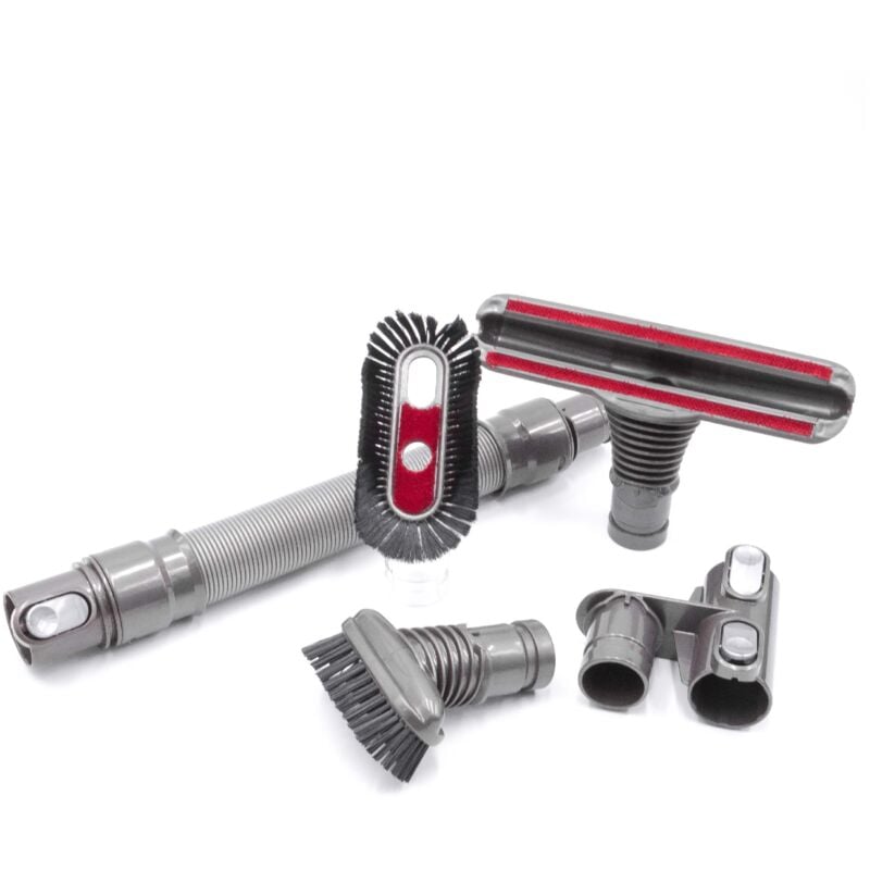 Image of Set di accessori compatibile con aspirapolvere senza fili Dyson - bocchetta, spazzola, adattatore, supporto - Vhbw