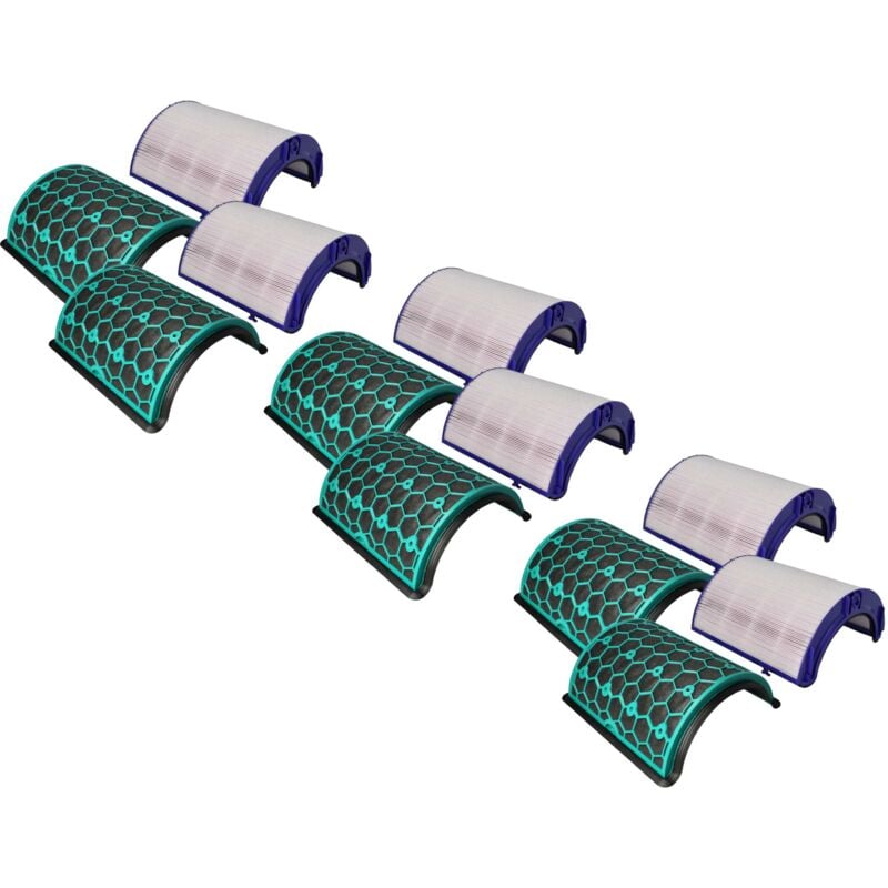 Image of Vhbw - set di filtri (6 pezzi) compatibile con Dyson Cool TP07, TP08, TP7A purificatore d'aria - filtro hepa, filtro ai carboni attivi