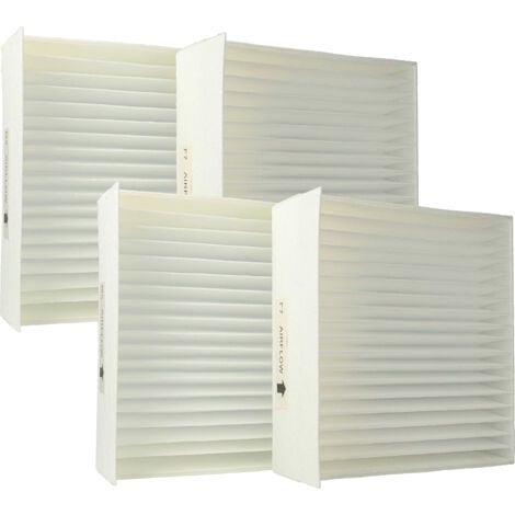 vhbw Set filtros compatible con Zehnder Climos 200 unidad ventilación - M5 / F7 4 uds., 17 x 17 x 4,5 cm, blanco
