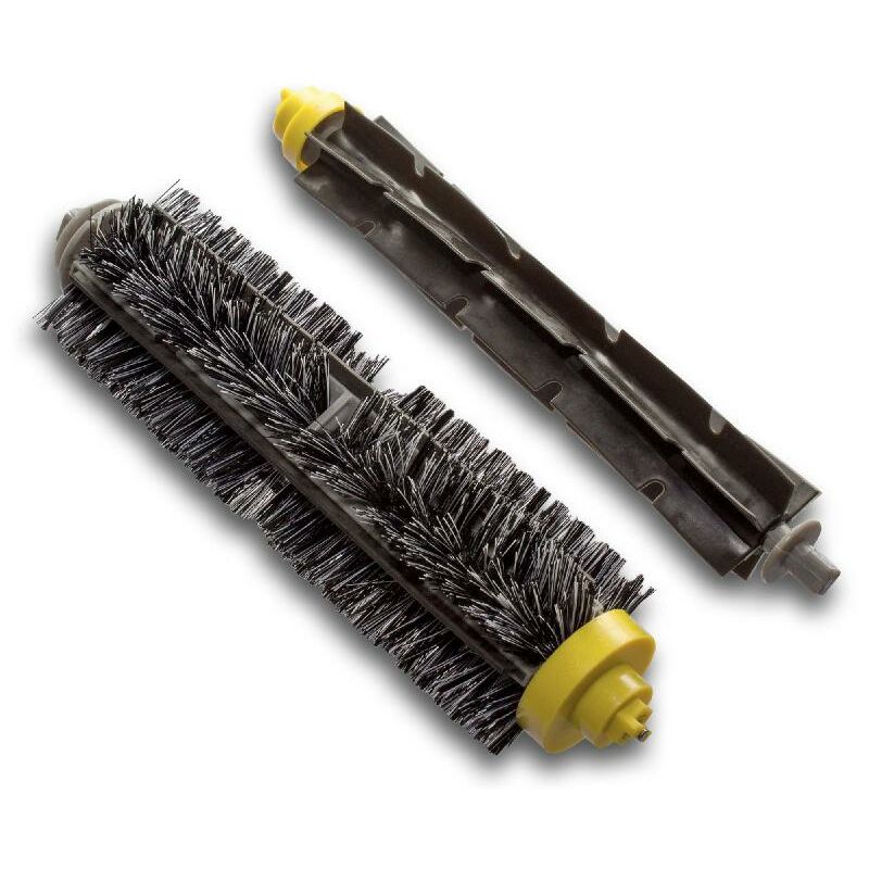 Image of 2x spazzola rotonda set di spazzole compatibile con iRobot Roomba 760, 770, 780, 790, 700 aspirapolvere - spazzola a lamelle, spazzola a rullo - Vhbw