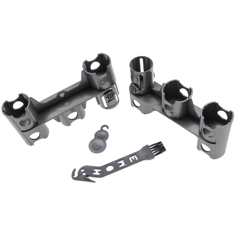 

Soporte compatible con Dyson V10, V11, V7, V8 accesorios para aspiradoras - Soporte con cepillo de limpieza, gris - Vhbw