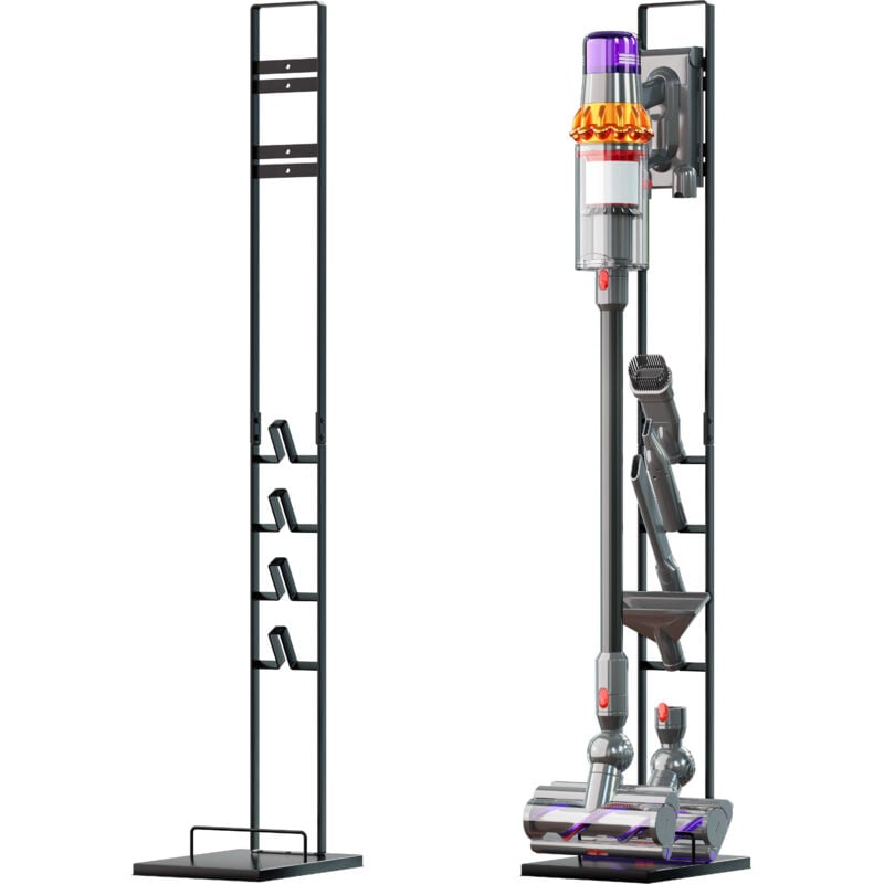 Vhbw - Soporte del aspirador compatible con Black & Decker DVA315J, WDA320J aspiradora de batería, aspiradora de mano - gris oscuro