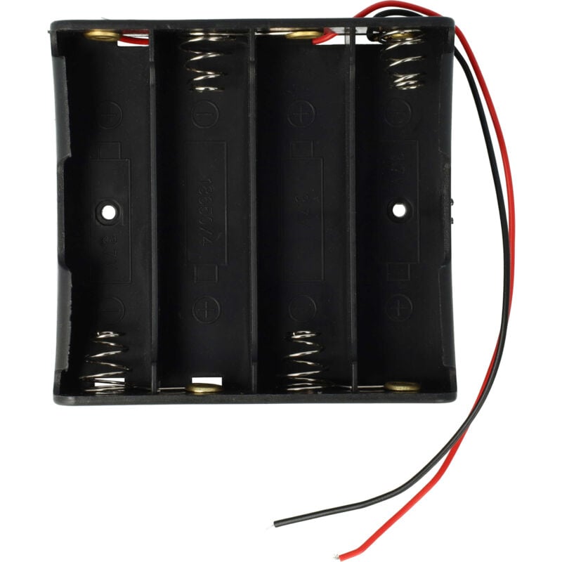 

soporte para pilas, soporte para batería para 18650 4x celdas para baterías con cable. - Vhbw