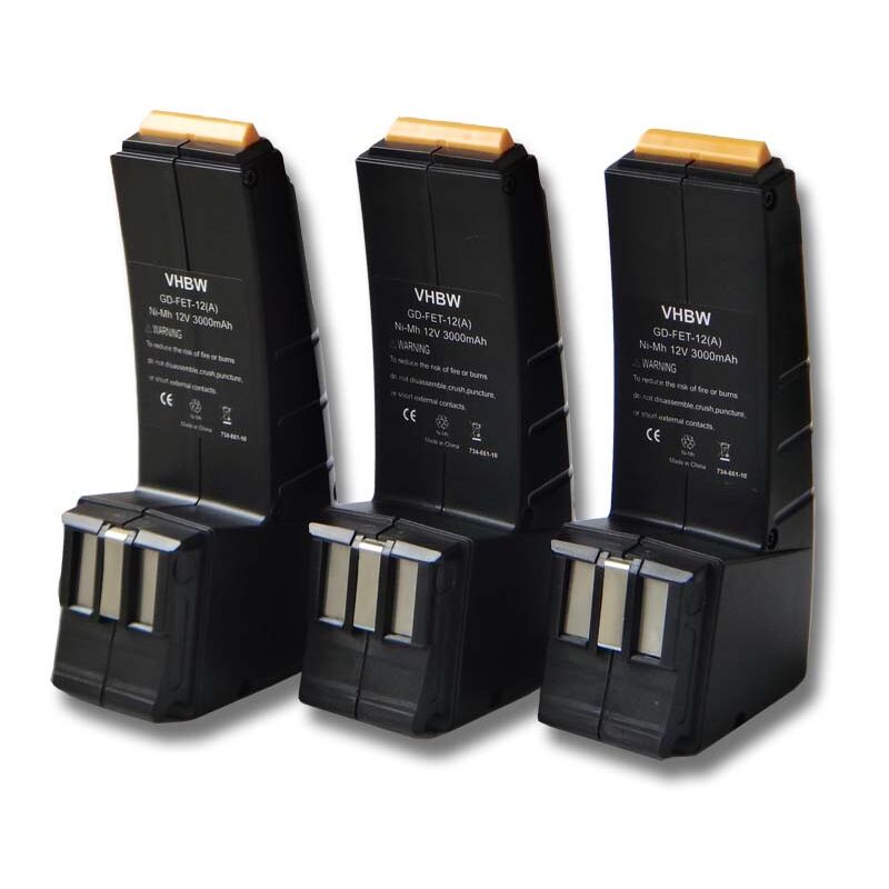 

Sparset 3x Ni-MH batería 3000mAh (12V) para herramientas Festo Festool CCD12ES-C, CCD12FX, CCD12MH, CCD12v, CDD12, CDD12E, CDD12ES, CDD12ESC. - Vhbw