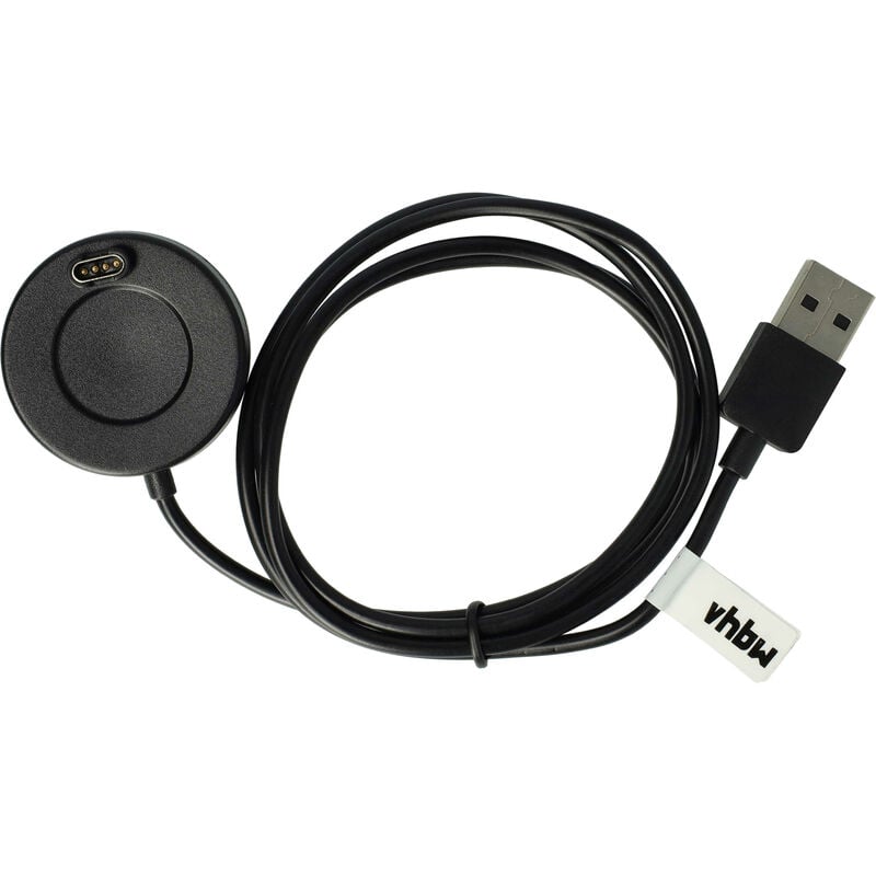 vhbw Station de charge USB compatible avec Garmin Fenix 170950, 170951, 170952 montre connectée - Chargeur support avec câble, 100 cm noir