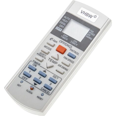 Vhbw – Télécommande universelle pour climatiseur Panasonic – Remplacement complet – Dimensions 12,1 x 4,7 x 2,4 cm – Compatible avec modèles A75C2817 et A75C2913
