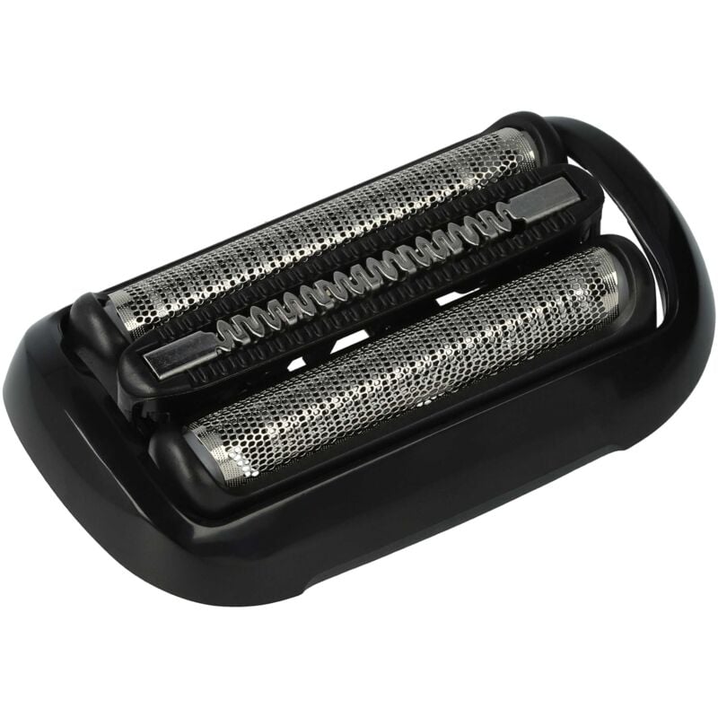 Tête de rasage ( 1x grille de rasoir, 1x lame de tondeuse) compatible avec Braun 50-M1000s, 50-M1200s, 50-M1300s rasoir, noir / argenté - Vhbw