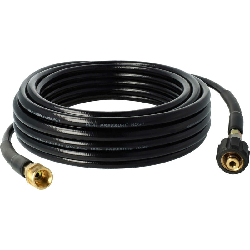 Vhbw - Tuyau de rallonge 10 m compatible avec Kärcher k 4.89 m, k 4.900 m T300 nettoyeur haute pression avec connexion M22 x 1,5, noir