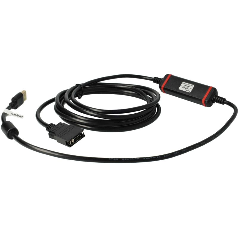 Vhbw - usb programming cable replacement for Omron USB-CN226, CS1W-CS114, CS1W-CN226 for Radio, black