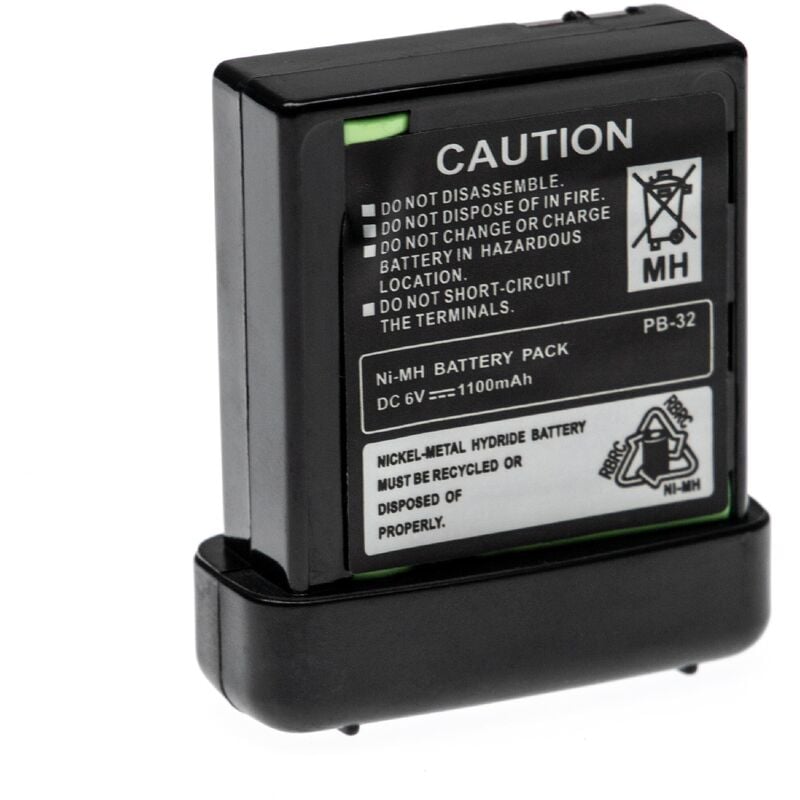 Batterie compatible avec Kenwood TH208, TH-208, TH22AT, TH-22AT, TH-22E, TH308, TH-308 radio talkie-walkie (1100mAh, 6V, NiMH) - Vhbw