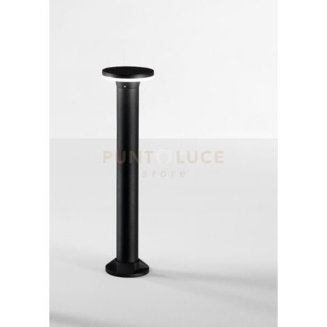 VIALE PALETTO DA ESTERNO 4000K 720LM 12W IP65 NERO H.80CM