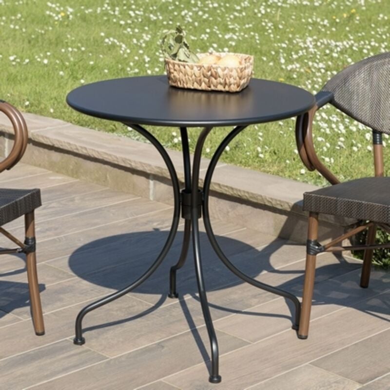 Vianney - Table de jardin ronde 2 personnes 70x70cm