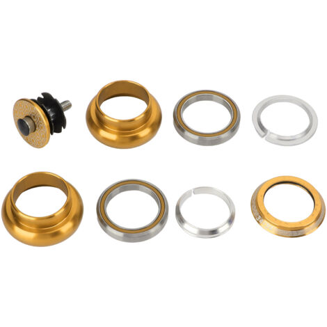 Viaron 34-mm-Steuersatz mit Doppellager für Rennräder und Mountainbikes, goldfarben