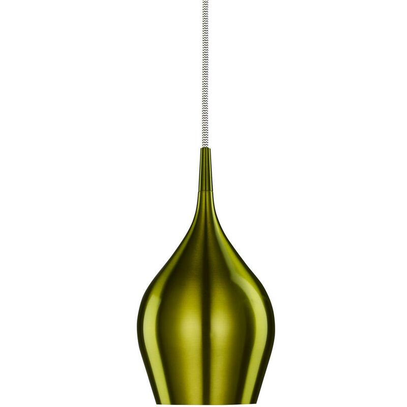 Image of Vibrant - Sospensione a soffitto a 1 luce piccola cupola verde, E14 - Searchlight