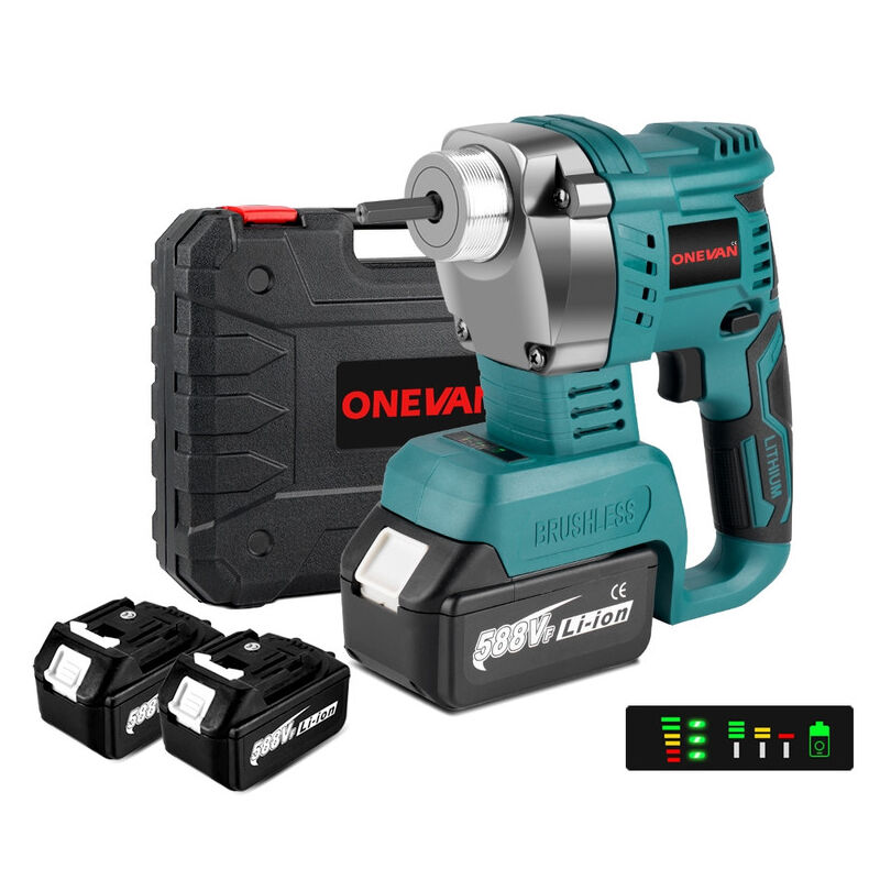Vibrateur à béton Onevan 750W ,Outil de mélange de béton Compacteur à béton pour batterie Makita 18v - avec 2 batteries