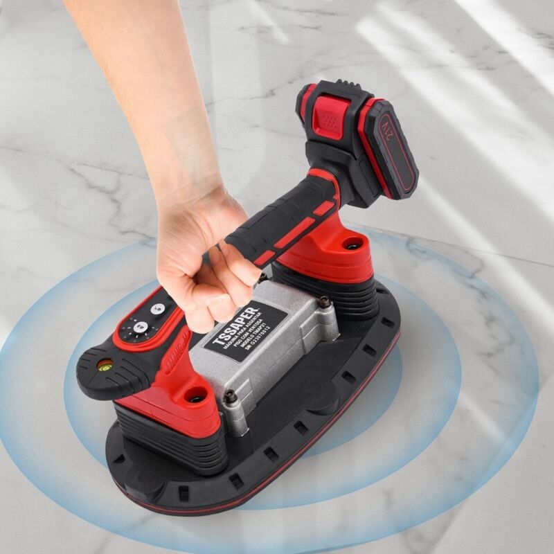 Vibrateur de carrelage à 2 piles, ventouse, machine à poser le carrelage, outils professionnels