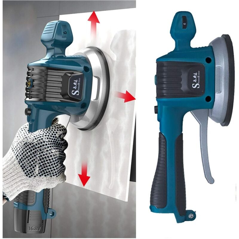 Senderpick - Vibrateur de carrelage portable Machine à carreler Marteaux de carrelage 100 kg Vibrateur de carrelage portatif avec 2 batteries et