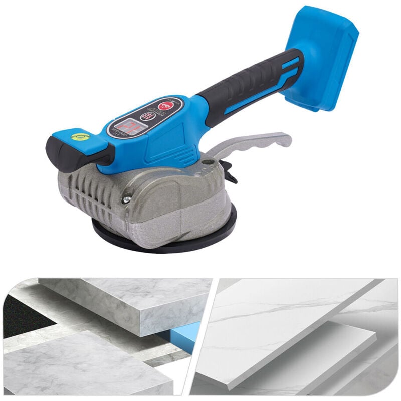 Vibrateur Tile 12 vitesses Vibrateur pour carrelage Vibrateur pour carrelage avec 2 batteries 80kg