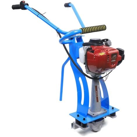 GOJOY Vibratore per calcestruzzo a 4 tempi, Piastra vibrante compattatore per calcestruzzo, con corpo in acciaio raffreddato ad aria, 900 W, vibratore per cemento