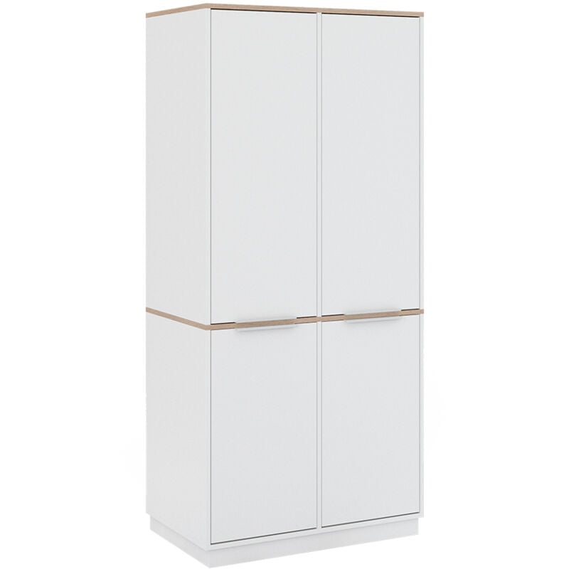 Vicco - tagère à dossiers Betti, Blanc, 82 x 179 cm avec 6 étagères