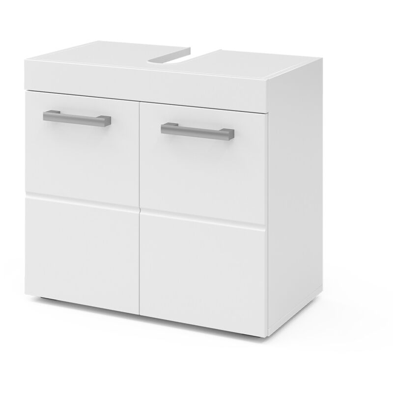 Vicco - Meuble sous vasque simple Luna, Blanc, 60 x 56 cm