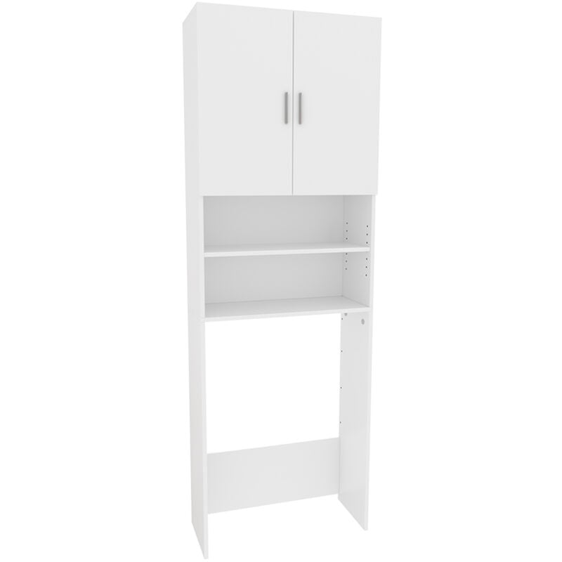 Armoire machine à laver Martha, Blanc, 64 x 190 cm avec 2 portes courtes Vicco