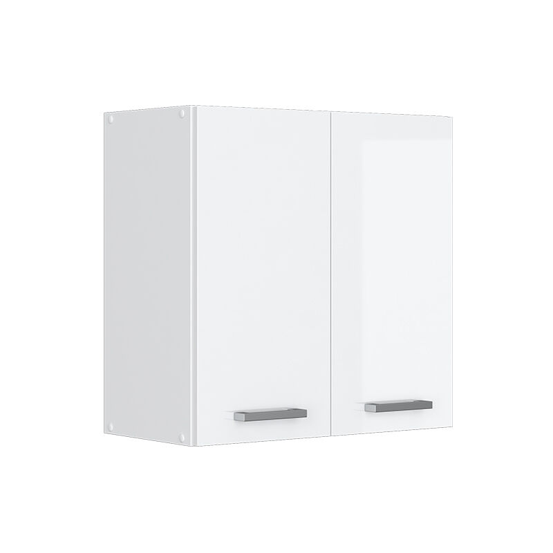 Vicco - Armoire suspendue universelle R-Line, Blanc Haute brillance, 60 cm avec portes