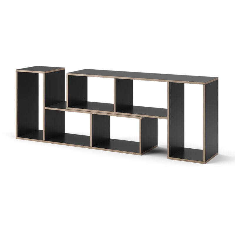 Vicco - Bibliothèque Tetrix, Anthracite, 112.8 x 56.4 cm Lot de 2