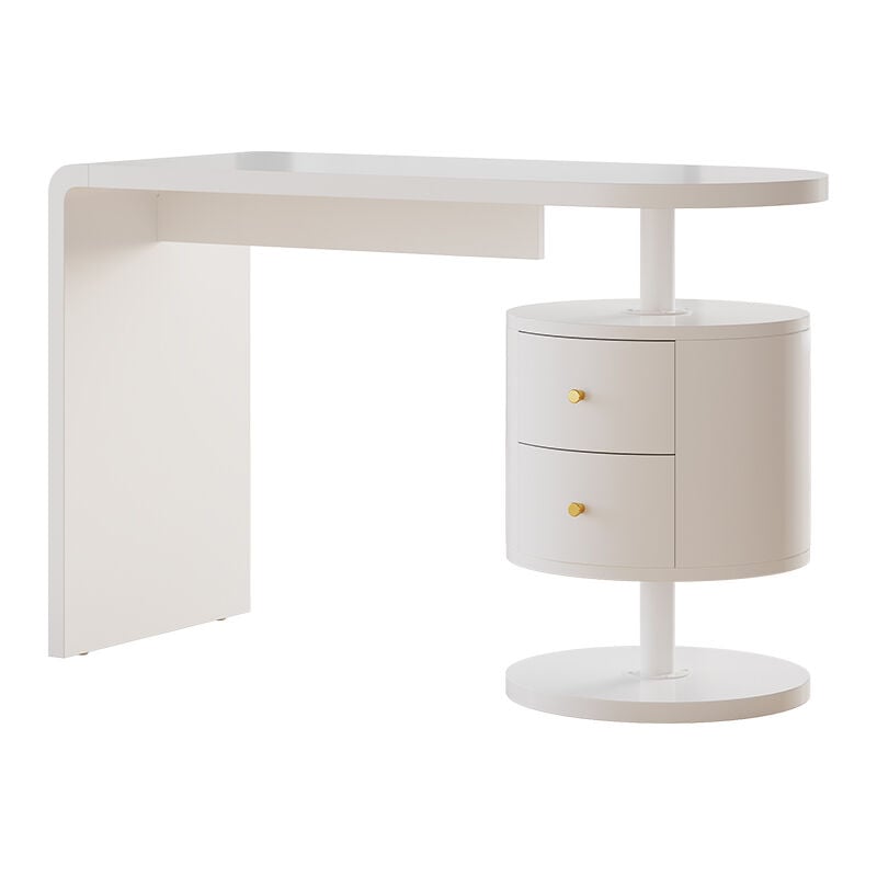 Vicco - Bureau Lara, Blanc Haute brillance, 120 x 50 cm avec 2 tiroirs