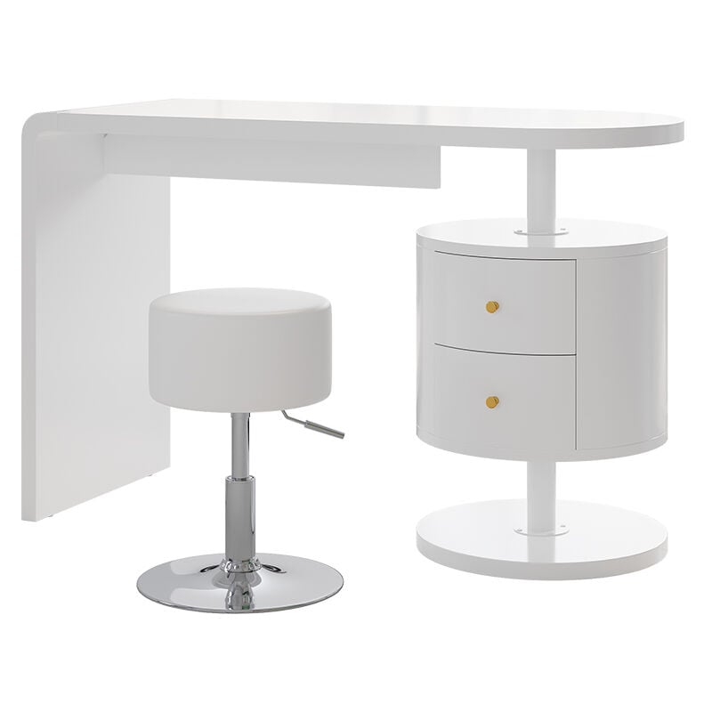 Coiffeuse Lara, Blanc, 120 cm avec tabouret Vicco