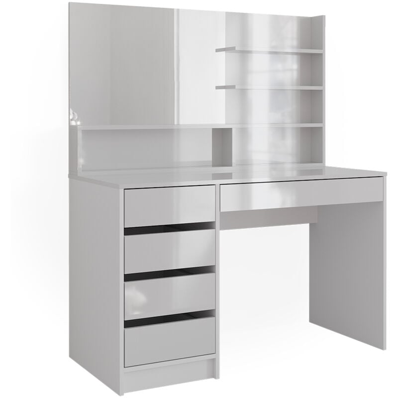 Coiffeuse Sherry, Blanc, 145 cm avec miroir Vicco