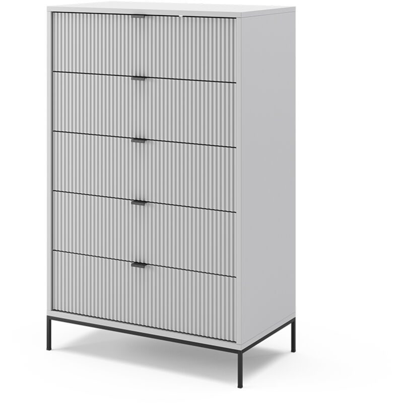 Commode avec tiroirs Eliza, Gris, 46 x 120 cm Vicco