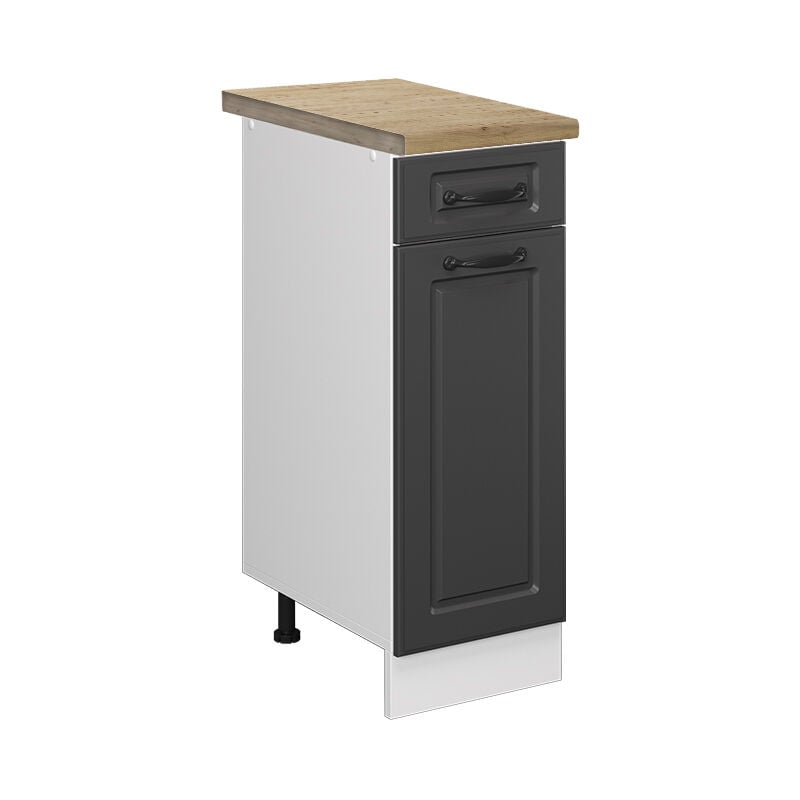 Meuble cuisine R-Line, Anthracite campagne, 30 cm, PT Chêne, Vicco