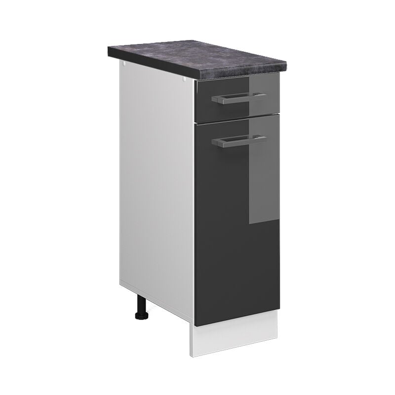 Meuble cuisine R-Line, Anthracite Haute brillance, 30 cm, PT Anthracite, Vicco