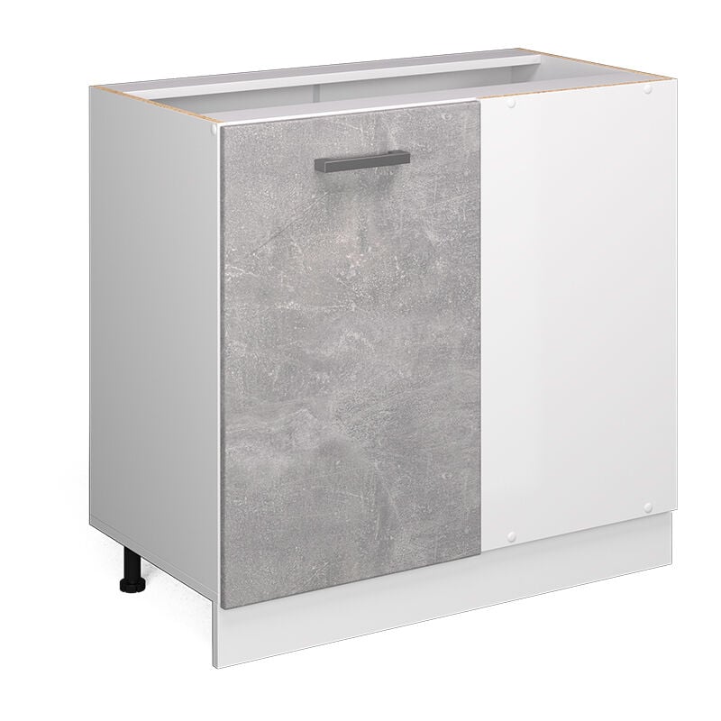 Meuble d'angle R-Line, Béton, 86 cm sans plan de travail Vicco