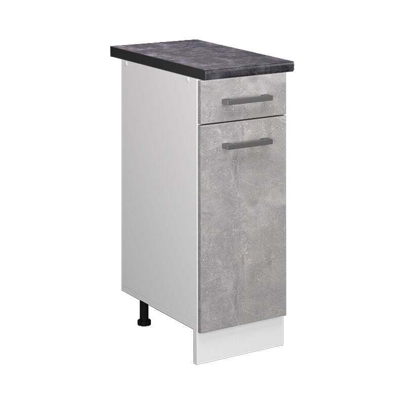 Vicco - Meuble cuisine R-Line, Béton, 30 cm, pt Anthracite