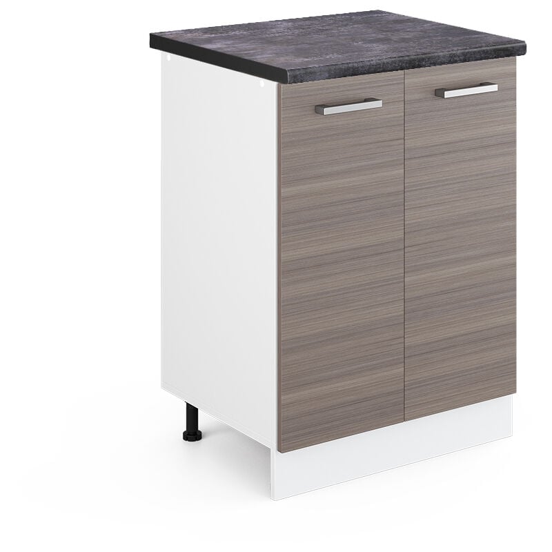 Vicco - Meuble bas de cuisine R-Line, Gris, 60 cm, pt Anthracite