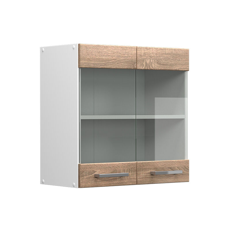 Vicco - Meuble de cuisine haut vitré R-Line, Sonoma, 60 cm